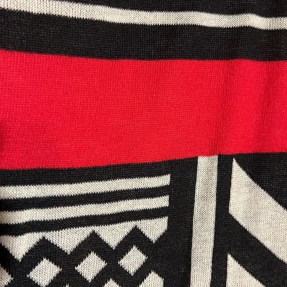 Flying Tomato Aztec Knit Dress Black and Red - Picture 3 of 9